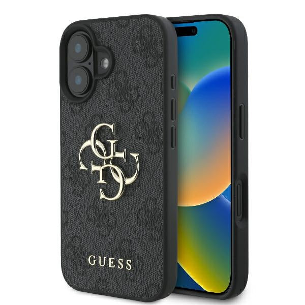 Guess 4G Big Logo Case for iPhone 16 - Black