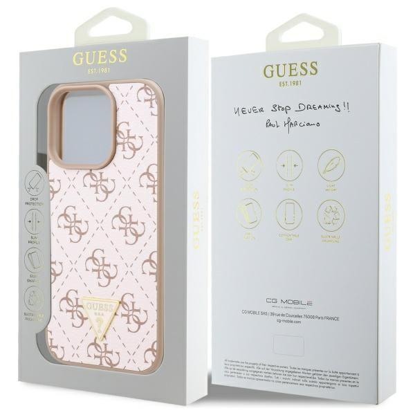 Guess New 4G Triangle Case for iPhone 16 Pro - White