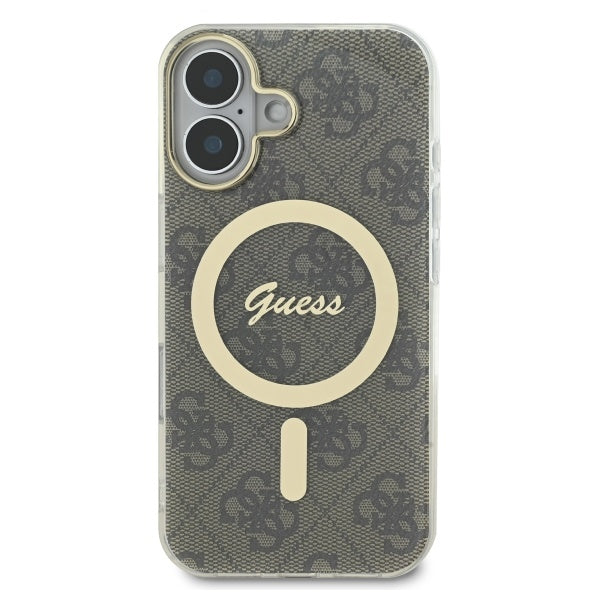 Guess IML 4G MagSafe Case for iPhone 16 Plus - Brown