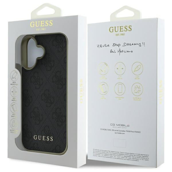 Guess 4G Charms Collection case for iPhone 16 Plus - black
