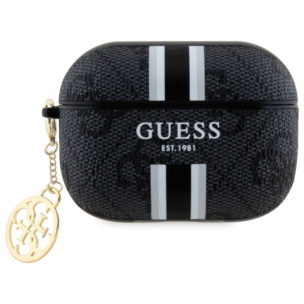 Guess GUAP2P4RPSK AirPods Pro 2 (2022/2023) cover black/black 4G Printed Stripes Charm