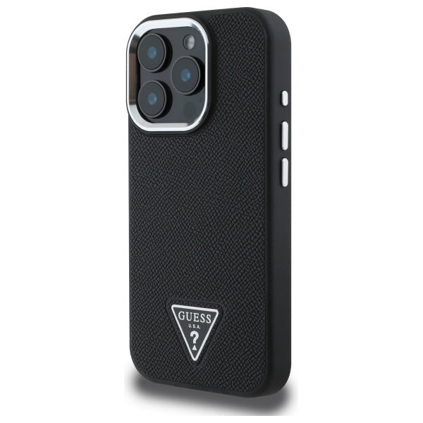 Guess GUHMP16XPGTSPSK iPhone 16 Pro Max 6.3" black/black hardcase Grained Triangle MagSafe