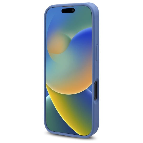 Guess 4G Flowers Print MagSafe case for iPhone 16 Pro - blue