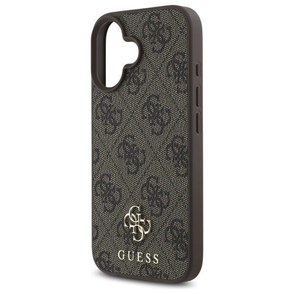 Guess 4G Small Classic MagSafe iPhone 16 Case - Brown