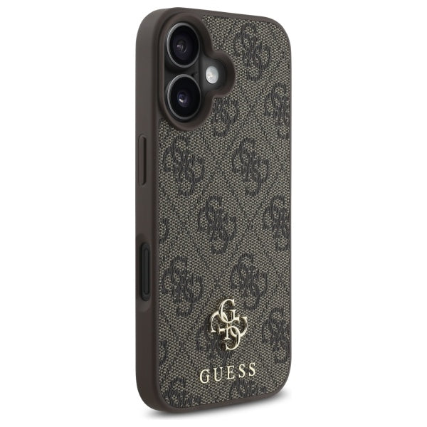 Guess 4G Small Classic MagSafe iPhone 16 Case - Brown