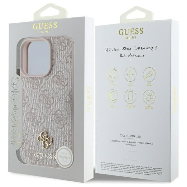 Guess 4G Small Classic MagSafe case for iPhone 16 Pro Max - pink