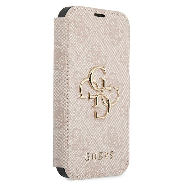 Guess GUBKP13X4GMGPI iPhone 13 Pro Max 6.7" pink/pink book 4G Big Metal Logo