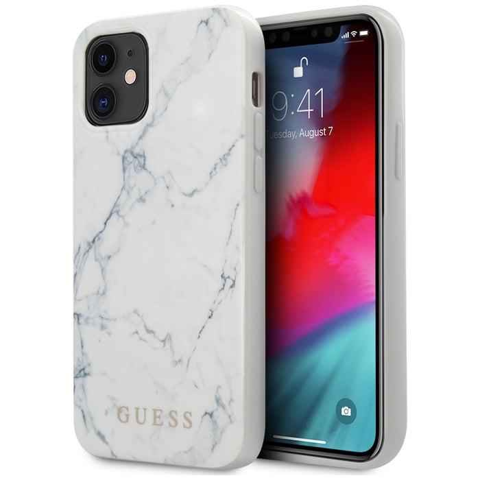 Guess Marble Case for iPhone 12 mini 5.4&quot; - White