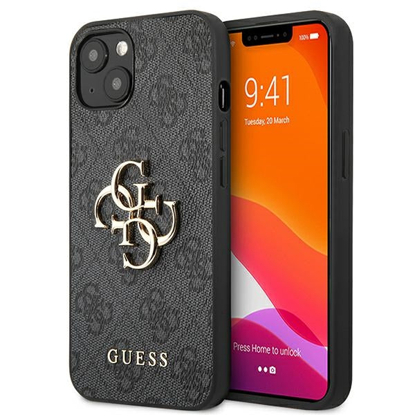 Guess GUHCP13M4GMGGR iPhone 13 / 14 / 15 6.1&quot; gray/gray hardcase 4G Big Metal Logo