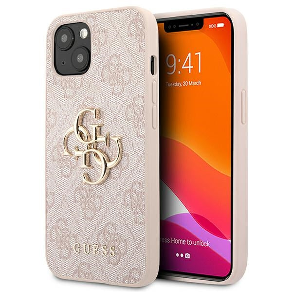 Guess 4G Big Metal Logo Case for iPhone 13 / 14 / 15 6.1" - Pink