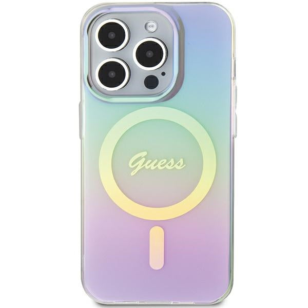 Guess GUHMP15LHITSU iPhone 15 Pro 6.1" purple/purple hardcase IML Iridescent MagSafe