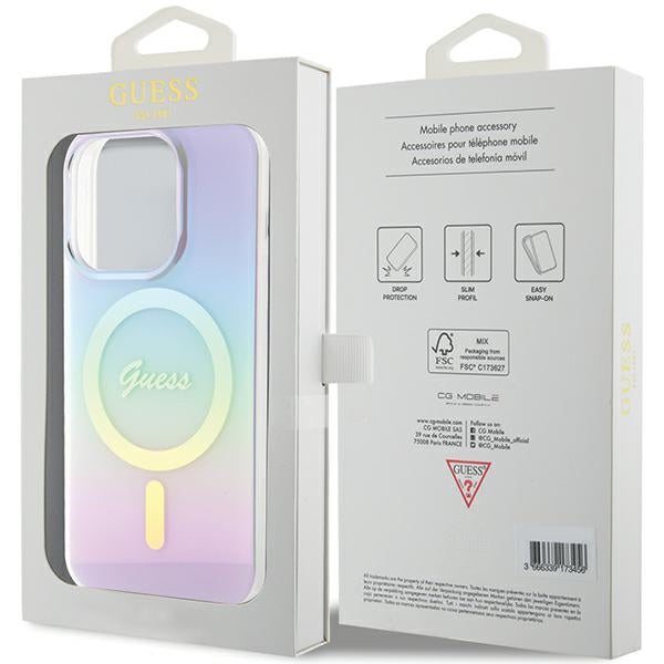 Guess GUHMP15LHITSU iPhone 15 Pro 6.1" purple/purple hardcase IML Iridescent MagSafe