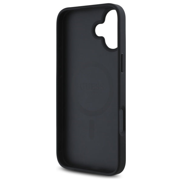 Guess GUHMP16SP4ROPEMCK iPhone 16 6.1" black/black hardcase 4G Flowers Print MagSafe