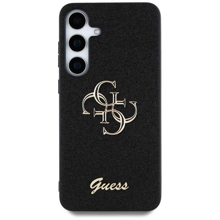 Guess Fixed Glitter Big 4G Metal Logo case for Samsung Galaxy S25 black