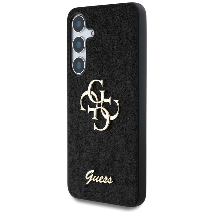Guess Fixed Glitter Big 4G Metal Logo case for Samsung Galaxy S25 black