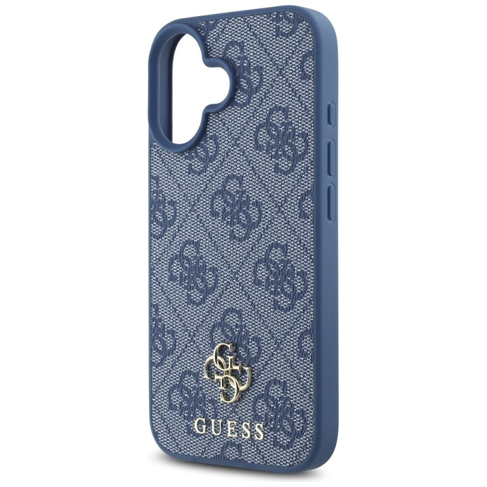 Guess HC PU 4G Small 4G and Classic Case for iPhone 16 MagSafe - Blue