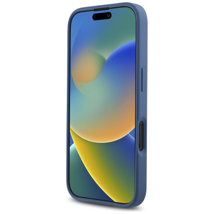 Guess HC PU 4G Small 4G and Classic Case for iPhone 16 MagSafe - Blue