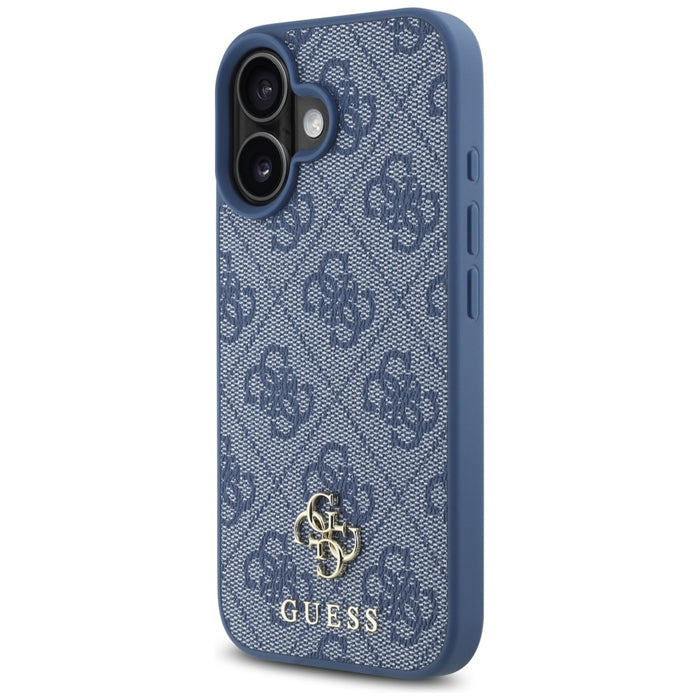 Guess HC PU 4G Small 4G and Classic Case for iPhone 16 MagSafe - Blue