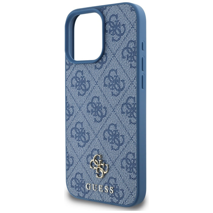 Guess HC PU 4G Small 4G and Classic Case for iPhone 16 Pro Max MagSafe - Blue