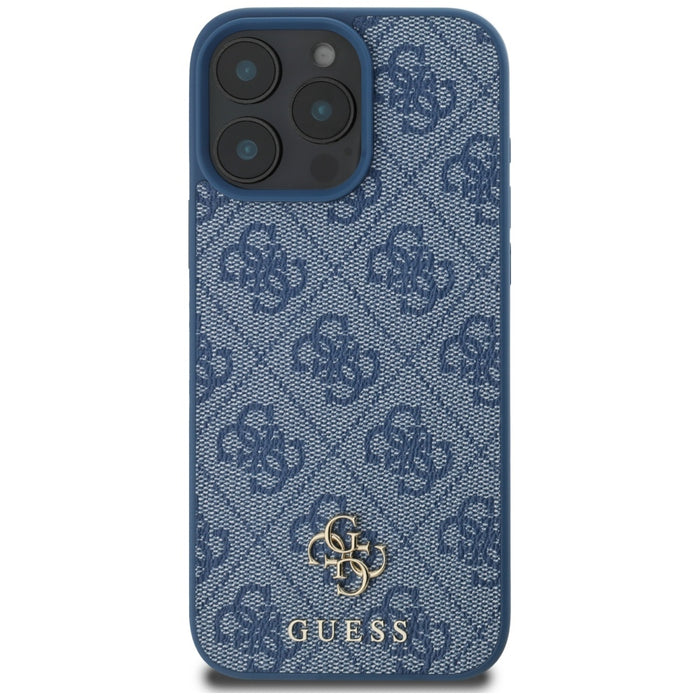 Guess HC PU 4G Small 4G and Classic Case for iPhone 16 Pro Max MagSafe - Blue