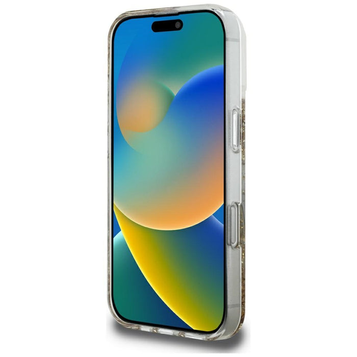 Guess HC Resin Bottom Glitter MagSafe case for iPhone 16 Pro Max - gold