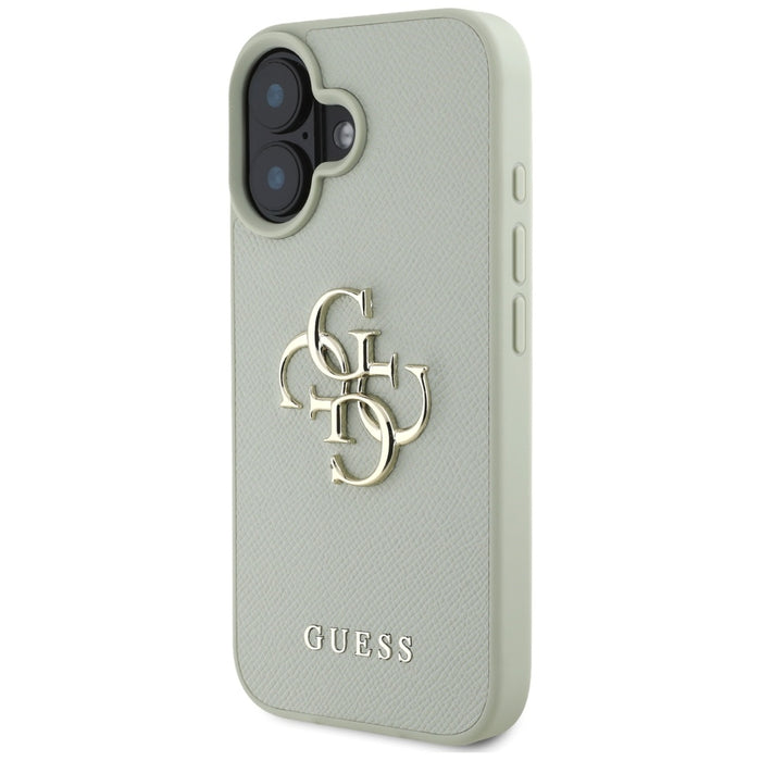 Guess Grained Big 4G Logo Small Classic Logo case for iPhone 16 - green