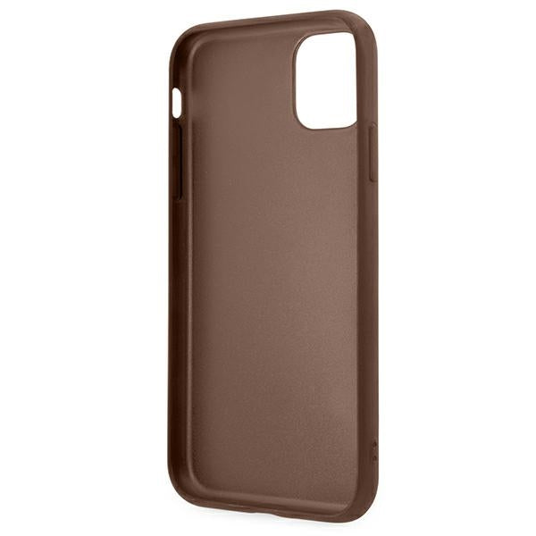 Guess 4G Metal Gold Logo Case for iPhone 11 / Xr 6.1" - Brown