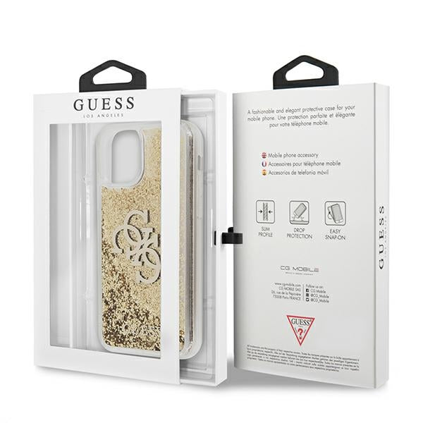 Guess 4G Big Liquid Glitter case for iPhone 11 6.1" / Xr - gold