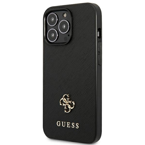 Guess Saffiano 4G Small Metal Logo case for iPhone 13 Pro / 13 6.1" - black