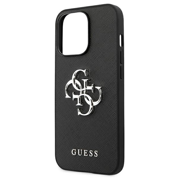 Guess Saffiano 4G Metal Logo case for iPhone 13 Pro / 13 6.1" - black