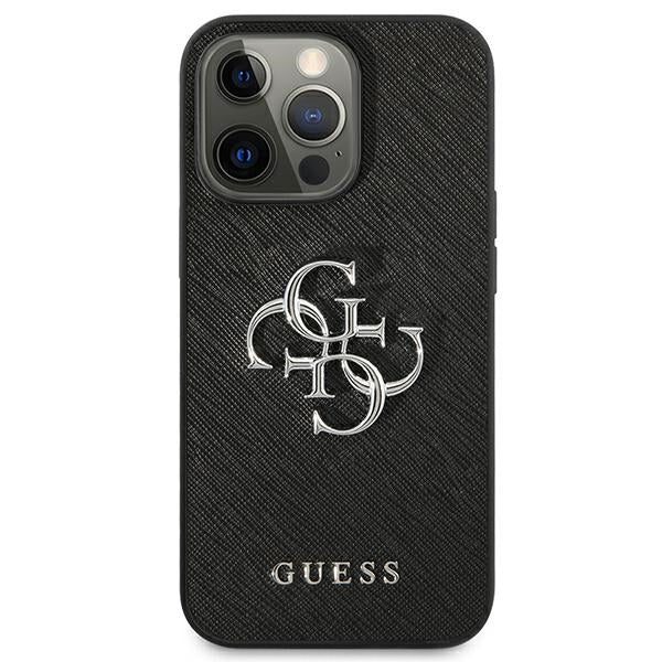 Guess Saffiano 4G Metal Logo case for iPhone 13 Pro / 13 6.1" - black