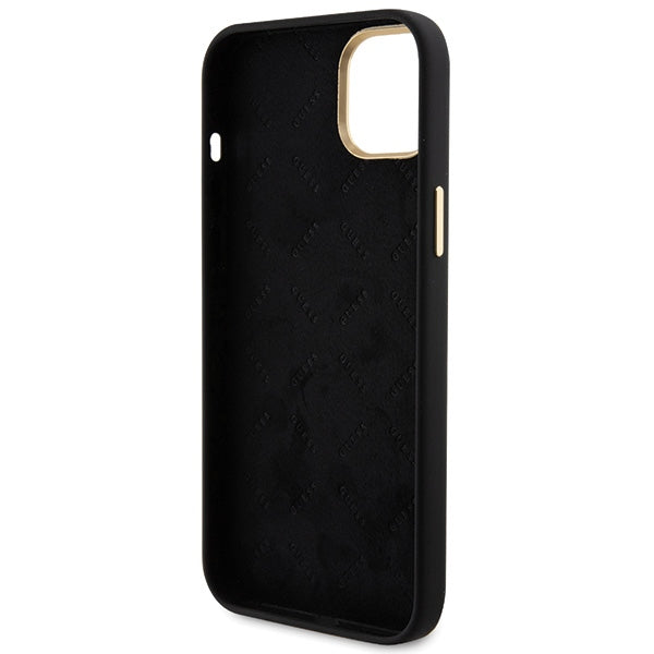 Guess Silicone Logo Strass 4G Case for iPhone 15 Plus / 14 Plus 6.7" - Black