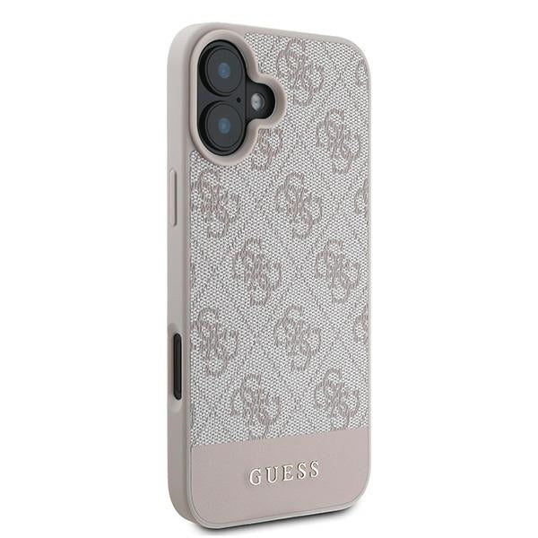 Guess 4G Bottom Stripe Case for iPhone 16 Plus 6.7" - Pink