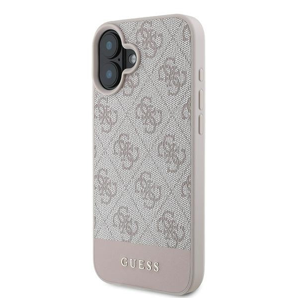 Guess 4G Bottom Stripe Case for iPhone 16 Plus 6.7" - Pink