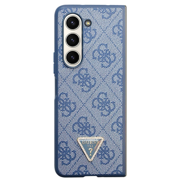 Guess 4G Triangle Strass Case for Samsung Galaxy Z Fold 5 - Blue