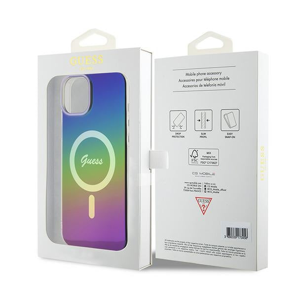 Guess IML Iridescent MagSafe case for iPhone 15 Plus / 14 Plus 6.7" - multicolor
