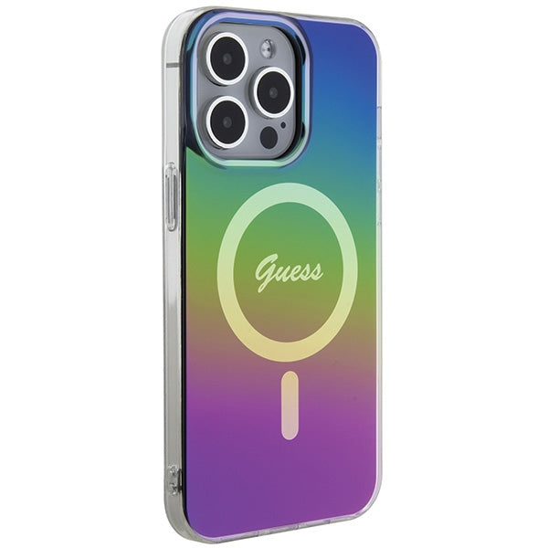 Guess IML Iridescent MagSafe case for iPhone 15 Pro Max 6.7" - multicolor