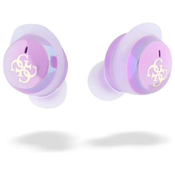 Guess 4G Printed Logo Bluetooth TWS Headphones + Docking Station - Purple