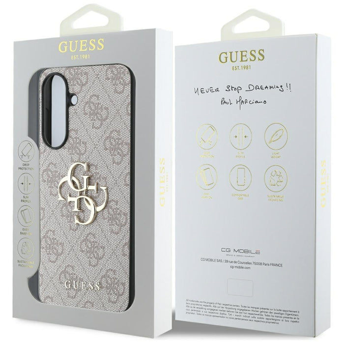 Guess Big 4G Logo Classic Logo Case for Samsung Galaxy A36 - Pink