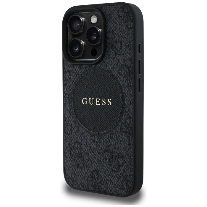 Guess 4G Circle Classic Logo MagSafe case for iPhone 16 Pro Max - black