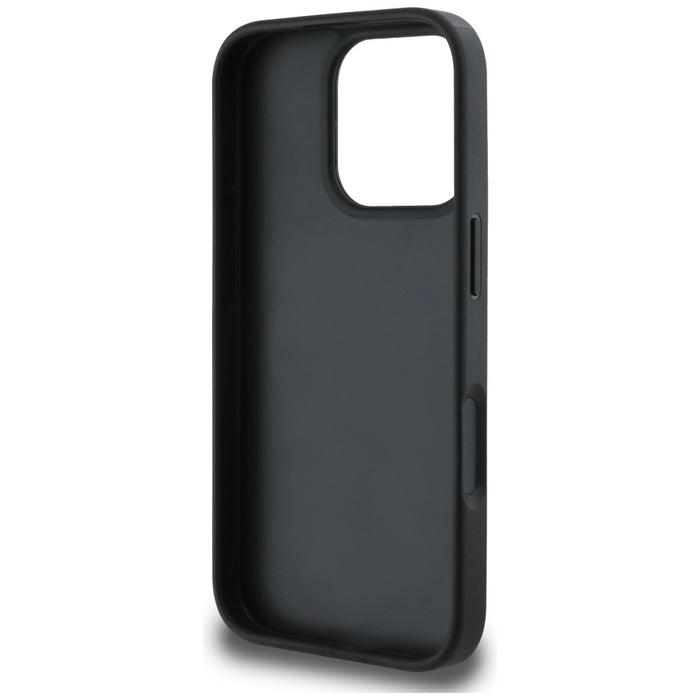 Guess Grained Roses Big 4G logo case for iPhone 16 Pro Max - black