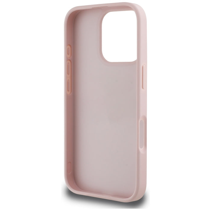 Guess Grained Roses Big 4G logo iPhone 16 Pro Max case - pink