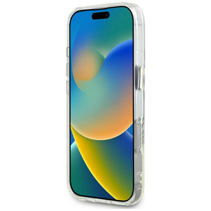 Guess IML Metal Colored Circle Classic Logo MagSafe case for iPhone 16 Pro Max - white