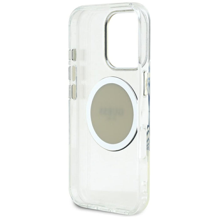 Guess IML Metal Colored Circle Classic Logo MagSafe case for iPhone 16 Pro Max - gray