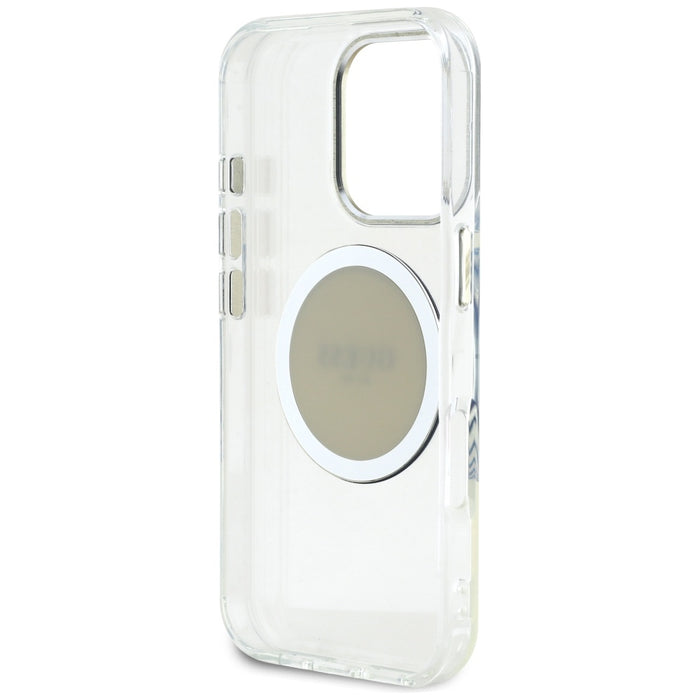 Guess IML Metal Colored Circle Classic Logo MagSafe case for iPhone 16 Pro - gray