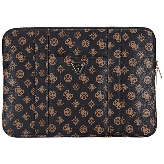 Guess Sleeve Peony Pocket Triangle 14" Laptop Bag - Black