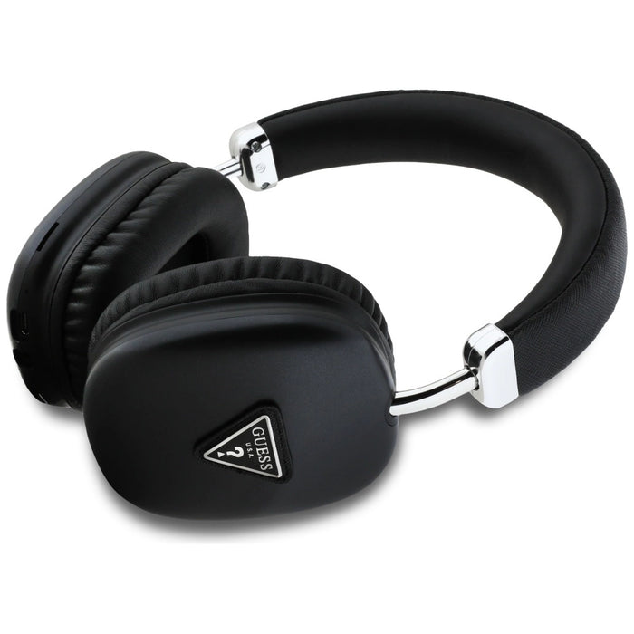 Guess Metallic Triangle Logo Over-Ear Headphones - Black