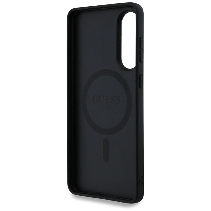 Guess 4G Ring Classic Logo MagSafe Case for Samsung Galaxy S25 Edge - Black