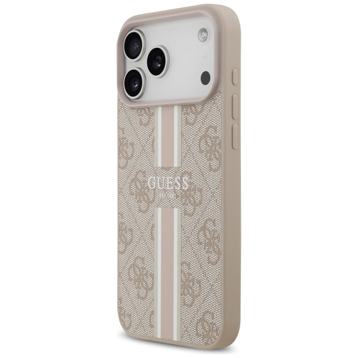 Guess 4G Printed Stripes MagSafe case for iPhone 17 Pro Max - pink