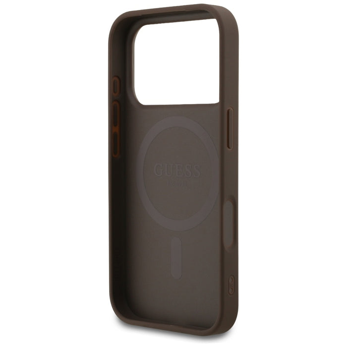 Guess 4G Small Classic Logo MagSafe case for iPhone 17 Pro - brown